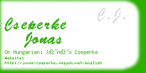 cseperke jonas business card